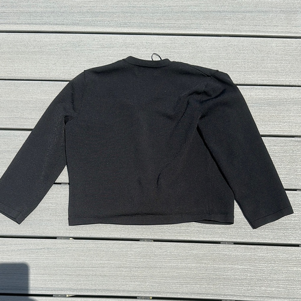 Jones New York Black Cardigan with Ring Accent - Picture 3 of 4